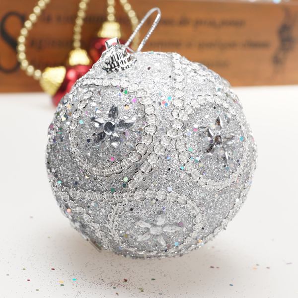 Juleglitterkuler med rhinestones