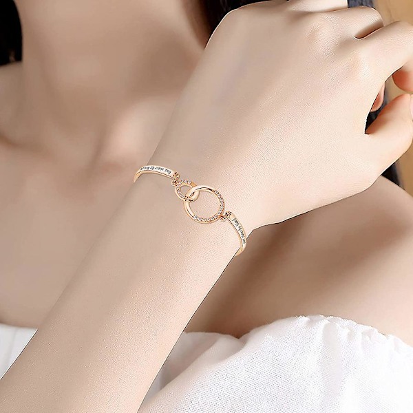 Siskojen Rannekkeet Lahjat, Ei Verisukulaisia Mutta Siskoja Sydämeltä, Parhaan Ystävän Korut Rose gold