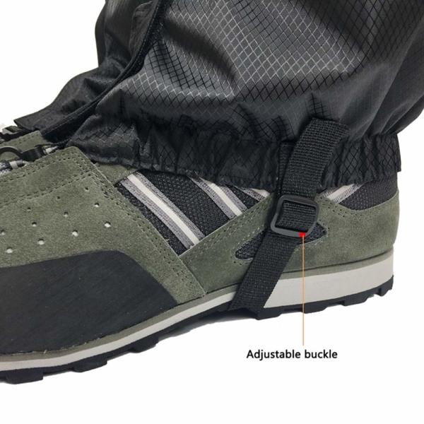 Leg Gaiter Vandtæt Anti-Tear Udendørs Vandring (Sort)