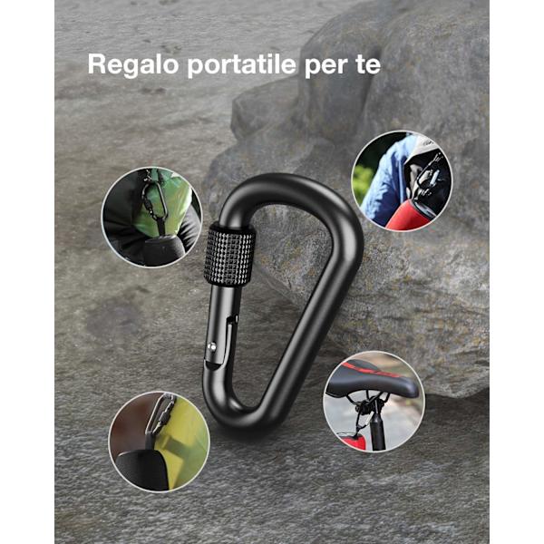 Bærbar Bluetooth-høyttaler, Mini Bluetooth 5.0 Dual Pairing Trådløs høyttaler, Stereo Bass Vanntett for Reise, Basseng og Utendørs Dusjhøyttaler (Svart)