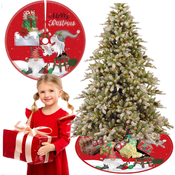 Juletreskjørt, 36 tommers julepynt juletreskjørt, juletrebunndeksler Ornament for festforsyning nyttår