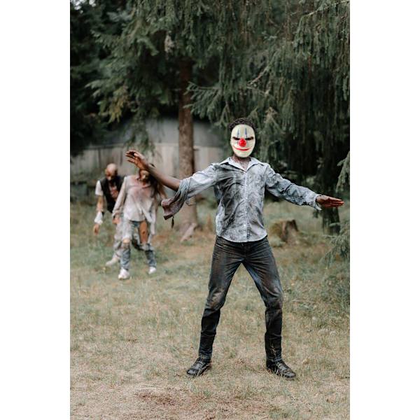 Halloween Maske Klovn Kostume Voksen Horror Fest Kostume Rollespil