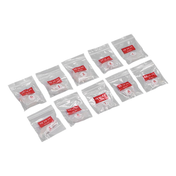 Naturliga transparenta färgade full cover falska nagelspetsar - 500 st för DIY nagelkonst