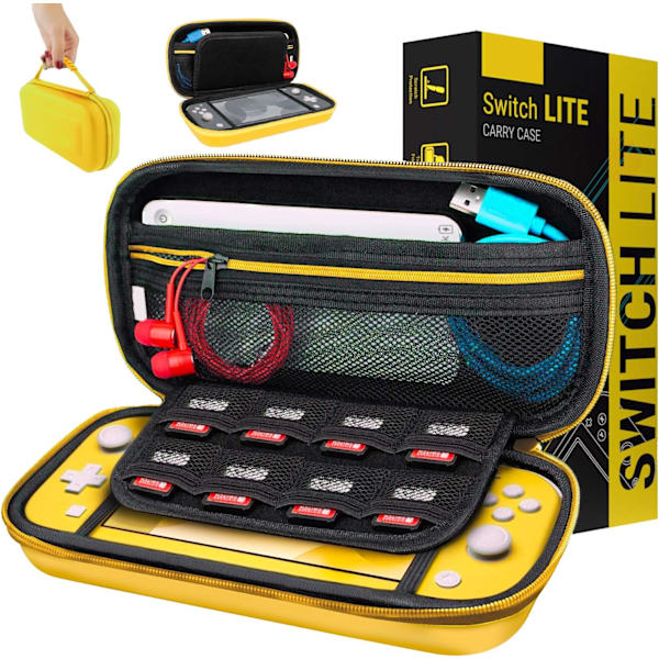 Fodral för Nintendo Switch Lite - Skyddande resefodral med förvaring för Switch Lite-spel & tillbehör