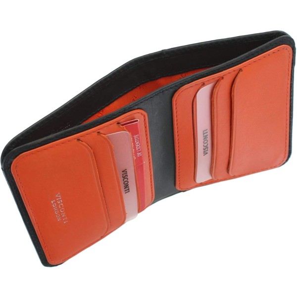 Slim Collection Lank läderplånbok med RFID och Tap and Go VSL34