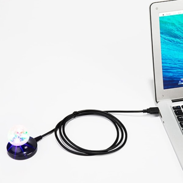 3 stk Mini disco, USB lydkontrollert lys, fargerik stroboskop