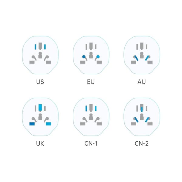 Tech-Protect Universal Reiseadapter EU Plugg Hvit 60