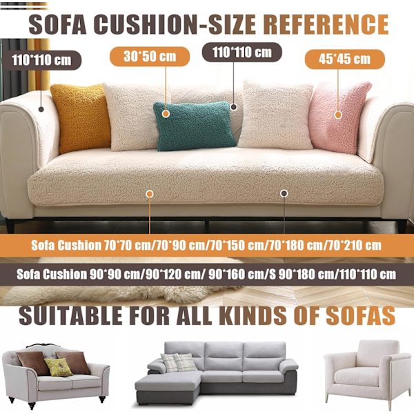 Premium Sammetssofföverdrag, Halkfria Sofföverdrag, Genomarbetade och Utsökta Möbelskydd, Soffkuddöverdrag för Sovrum, Hotell och Kontor (70*180cm) Off-white 70*180cm