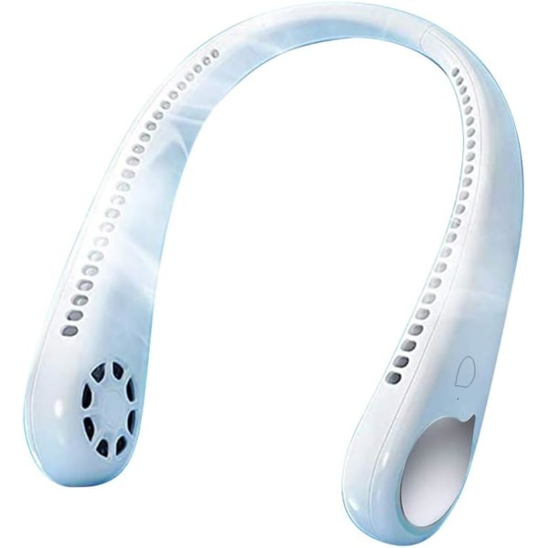 Bärbar handsfree halsfläkt, 360° 48 surroundluftuttag USB uppladdningsbar 3 vindhastigheter Tyst