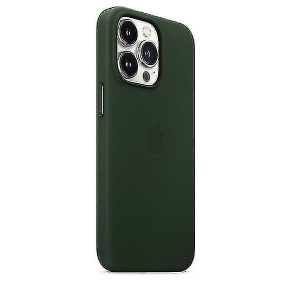 Läderfodral för iPhone 13 Pro Läderfodral med Magsafe Sequoia Green