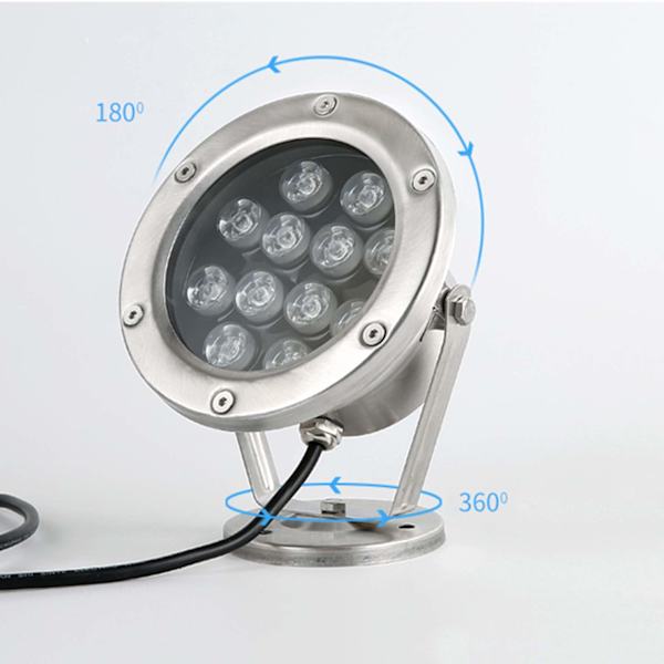LED-allasvalaisin 12V IP68 vedenpitävä 3W