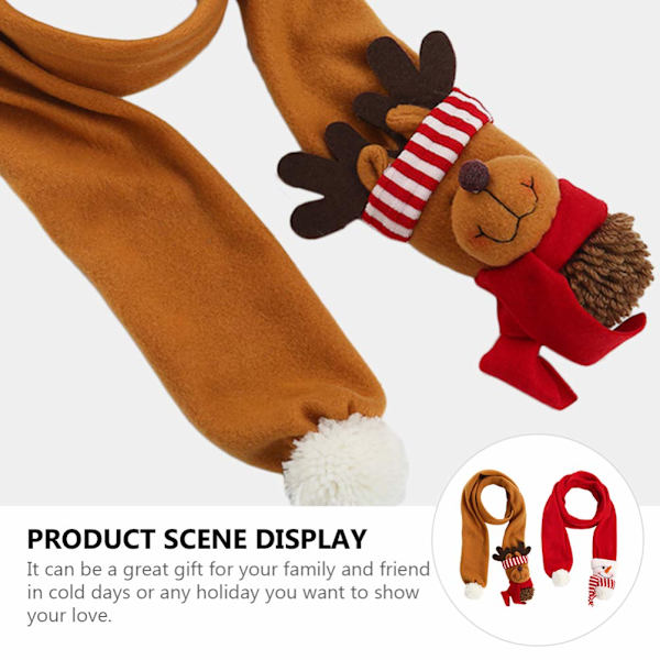 2-pack Jultemadesign Halsscarf Rensa Spets Halsduk Jul Stil Söta Snögubbe Halsduk Krage Halsduk Jul Lång Halsduk God Jul