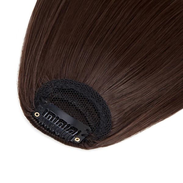 Clip-in Hår Bangs Extensions Fransk Hår Bangs Stilig Hår Bangs Hårdeler medium brun mediumbrown mediumbrown 28cm