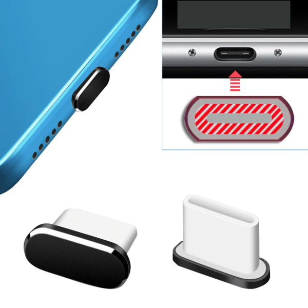 6 STK Anti-støvstik, Type-C-telefonstøvstik-portstik Anti-støvstik Kompatibel med Huawei Android til de fleste Type-C smartphones og tablets