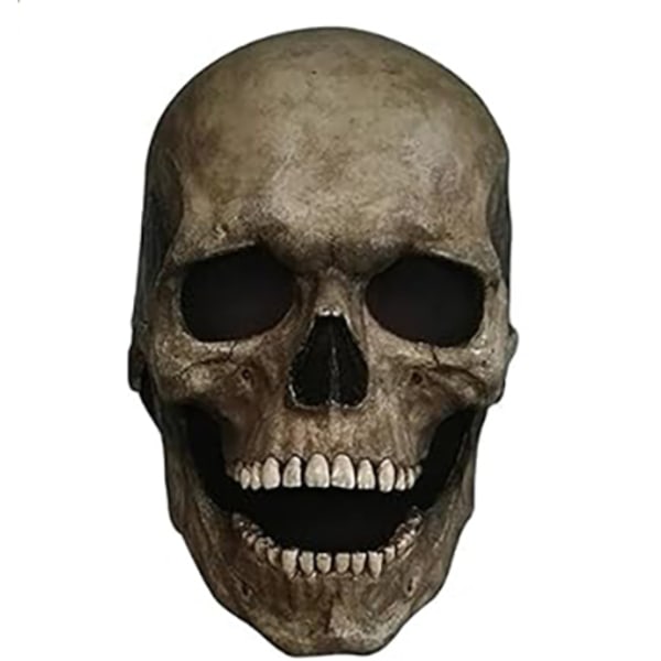 3D Halloween Skull Maske Maske Hodeplagg Munn Bevegelig Hodeskalle Full Hodeskalle Maske