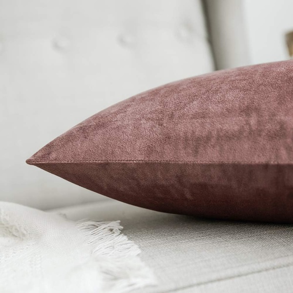 Prydnadskudde 45x45cm Kuddfodral för Vardagsrum Soffa Sovrum Set om 2 för vardagslivet och även lämpliga för helgdagar som jul brown