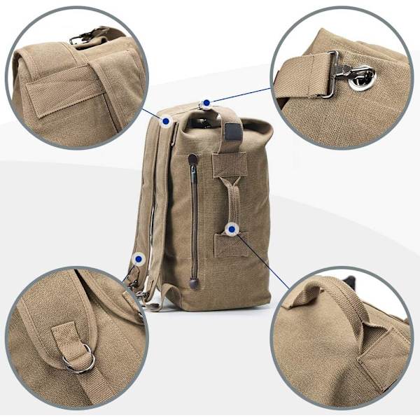 Vandringsryggsäck, Reseryggsäck Handbagage Flygplan 35L Stor Utomhus Taktisk Ryggsäck Khaki Vandringsryggsäckar för Män, Kvinnor, Camping, Vandring