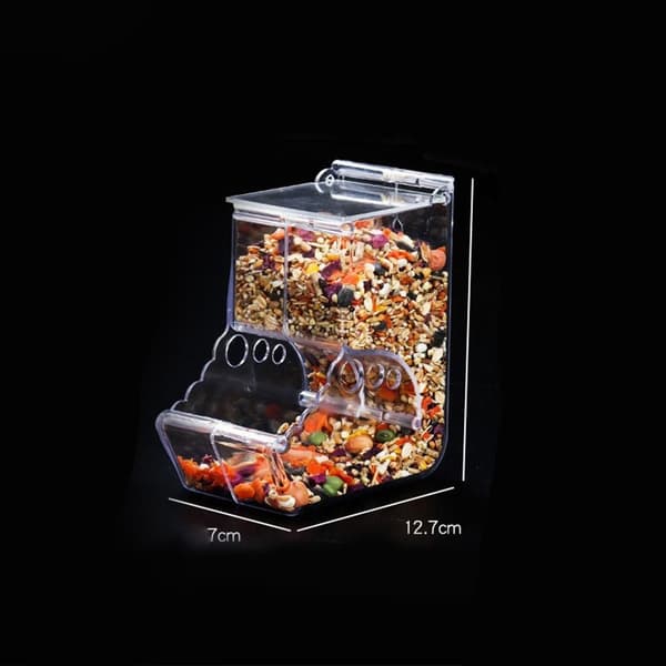 Perfekt Foderautomat til Gnavere - Holdbar Plastik Transparent transparent