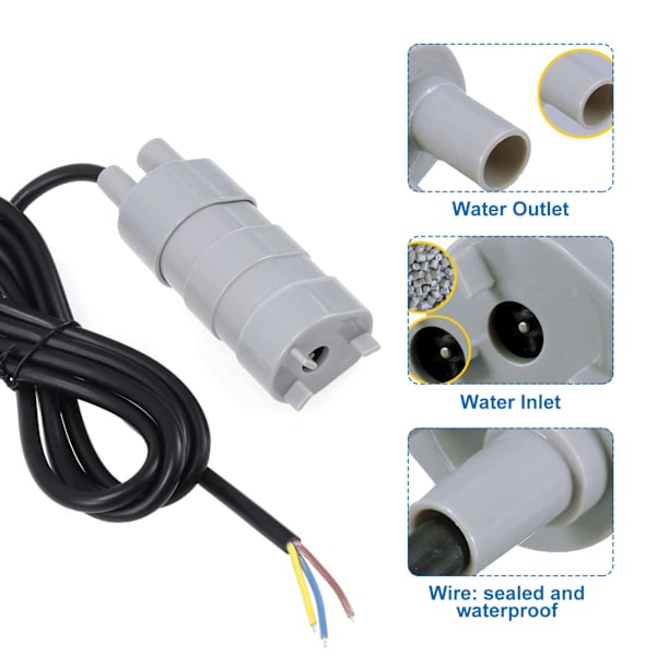 Sukeltava vesipumppu, 12V 840L/H sukelluspumppu