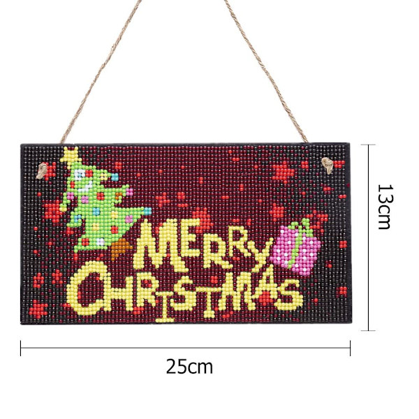 DIY Timanttimaalausmerkki Käsintehty Riippuva Plakatti Puinen Hyvää Joulua Plakatti Ovi Ikkuna Ripustus Mosaiikkisetti