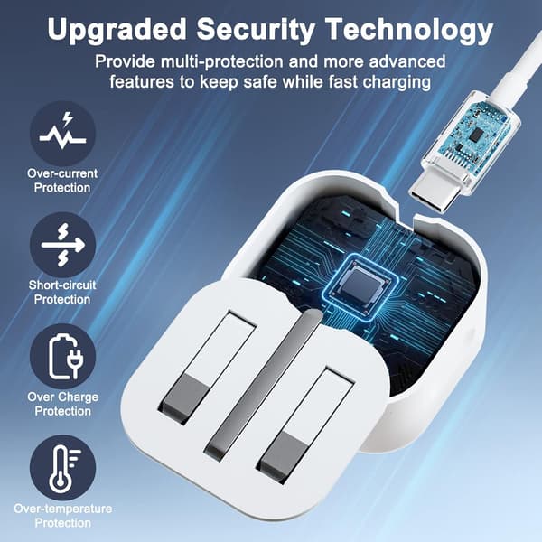 20W iPhone USB-C Hurtiglader Plugg med 1M iPhone USB-C Hurtigladerkabel