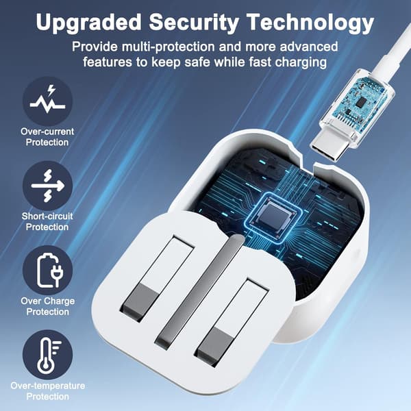 20W iPhone USB C Hurtiglader Stik med 1M iPhone USB C Hurtiglader Kabel