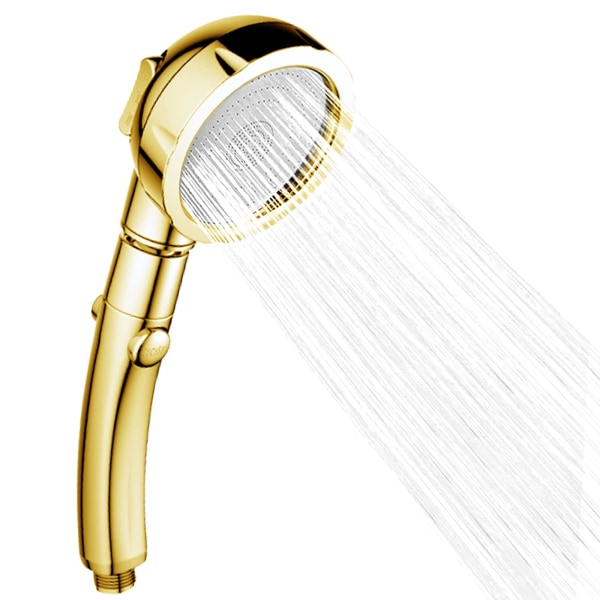 Shower Head High Pressure Water Saving Handheld 3 Mode (Gold)