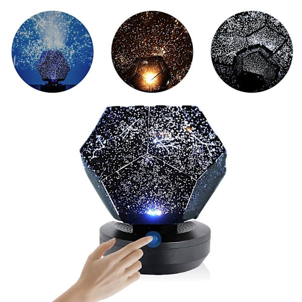 Stjerneprojektor nattlys, stjerneprojektorlampe med 3 justerbare skiftende farger, LED-stjerneprojektor for barn eller voksen soverom