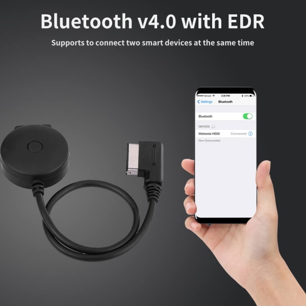 AMI MDI Bluetooth Music AUX og USB hunn USB-adapter, etter 2009