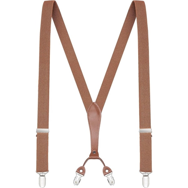 Mote Y-seler for menn - 122 cm elastiske justerbare stropper 2,5 cm