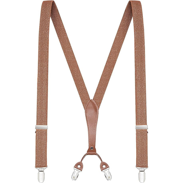 Motebukser for menn - Y-stropper - 122 cm elastiske justerbare stropper 2,5 cm