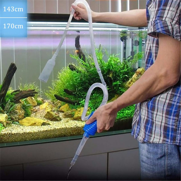Fisketank Siphon Grus Vandfilter (Hvid, 143CM)