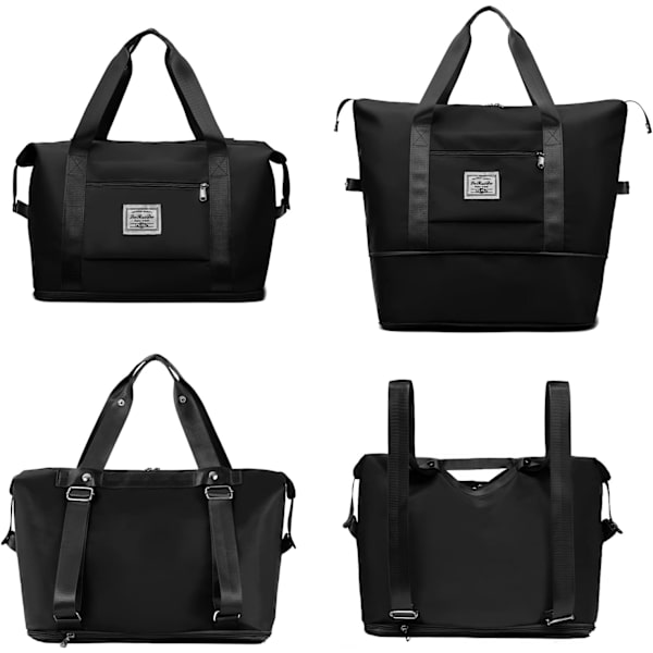 Kvinners Utvidbar Reise Duffelveske med Trolley-hylse, Weekend Over natten Sykehus Tote Bag med Dobbel Skulderstropp