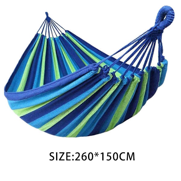 Högkvalitativ Dubbel Brasiliansk Hängmatta för 2, Extra Stor Bomull, 200 x 150 cm, 300 kg Kapacitet