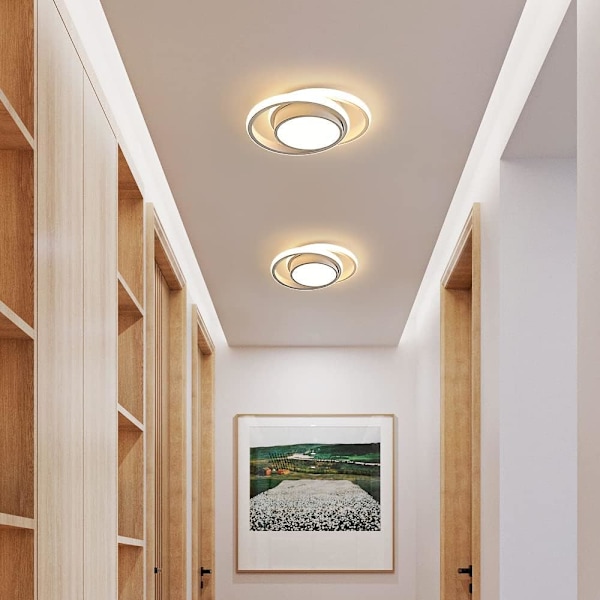 Moderne LED loftlampe 32W 2350LM, varmt hvidt lys 3000K, rund loftlampe, velegnet til soveværelse, entre, balkon og korridor
