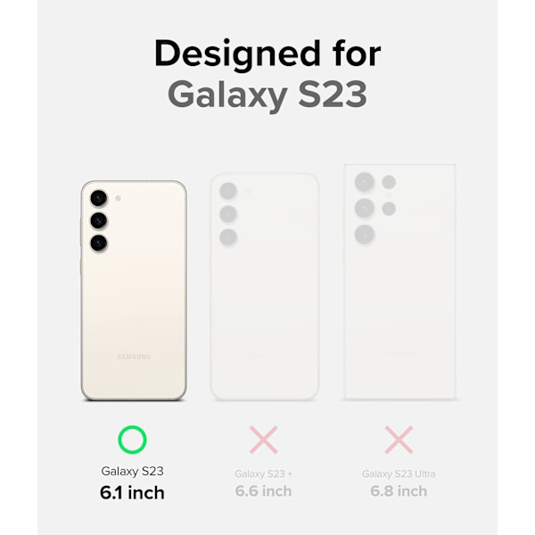 Kotelo, yhteensopiva Samsung Galaxy S23 5G -kotelon (2023) kanssa, kestävä iskunkestävä liukumaton TPU ohut puhelinkotelo Galaxy S23:lle - Musta S23
