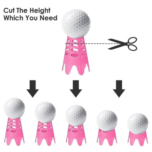 Golftees i plast til hjemmesimulator, golftees til udendørs og indendørs brug, simulatorøvelse, træningsmåtte, golftees Pink