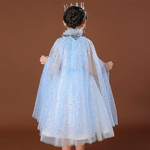 Färgglad prinsesskappa, prinsessklänning, L