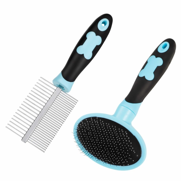 2 pcs Dog Grooming Brush Comb Kit