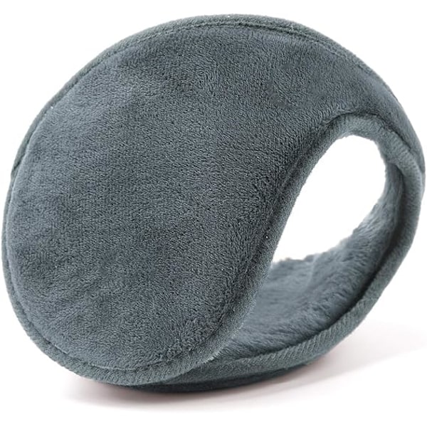 Öronmuffar för män och kvinnor Klassiska fleece Unisex Varma vinterhörselkåpor (Grå)