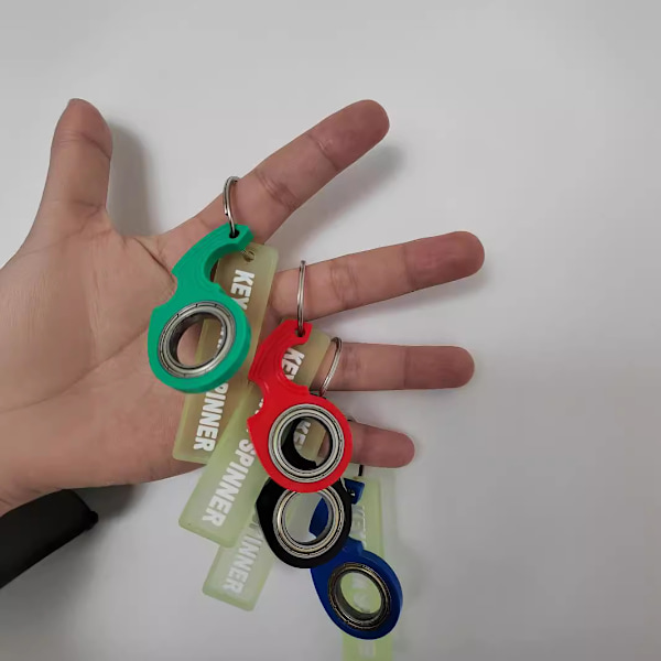 Nøglering, Spinner Fidget Ring Legetøj, Nøgle Spinner, Spinnende Nøglering