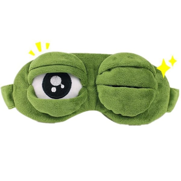 Håndtrommer Børn Sød øjenmaske Sleep Frog Mask 3D Fluffy Til Sove Bindfold For Piger Spil Rejse Drenge Teenagere Tegnefilm Fluff Blindfold