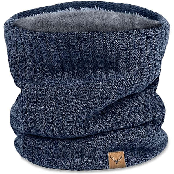 Halsvarmer Vinter Loop Sjal Menners Motorsykkel Halsduk Fleece Fôr Halsrør En Størrelse Unisex, Polyester