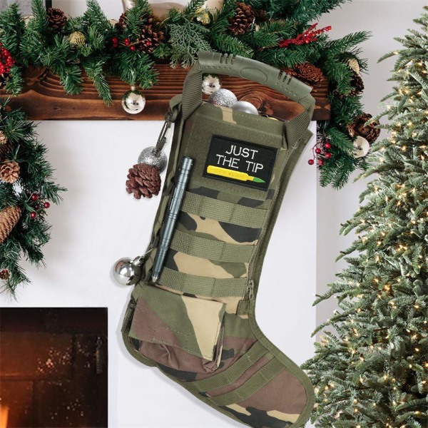 2 stk taktisk julestrømpe med kamuflasje for militærutstyr