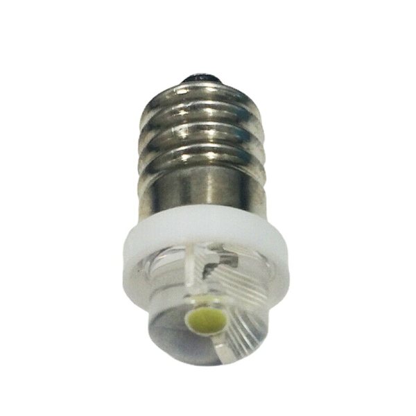 10 stk. E10 6V Spot LED-pærer, koldt hvidt, 6000K