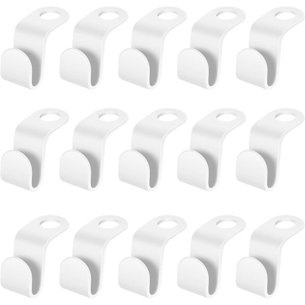 Pakke med 50 plassbesparende kleshengere Kroker Plassbesparende kleshengere Koblingskroker Flere kleshengere Laget av plast
