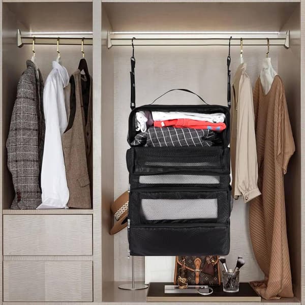 Sammenfoldelig Rejseopbevaringstaske Stor Kapacitet Organizer Sort Black 305