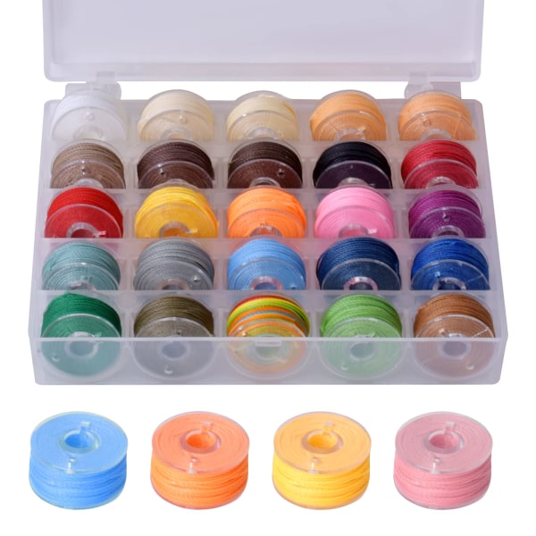 250m x 0,55mm Voksbehandlede tråder i assorterte farger for smykkefremstilling
