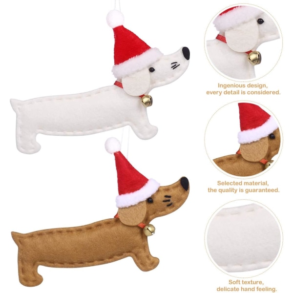 Julgran Hängande Tax Hund Ornament 4st