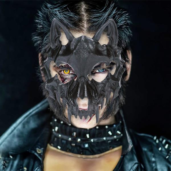 Halv ansi varulv maske Halloween fest rollespil maske egnet til Halloween jul karneval